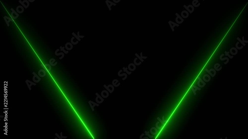 Symmetrical Glowing Light Lines V Shape Tunnel Motion Background,