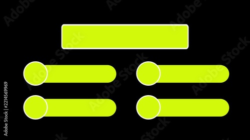 Quiz Template Background Challenge With Option Selection on transparent background. blank Quiz option selection. quiz option selection icon animation