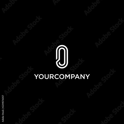 D letter minimalist logo desi...