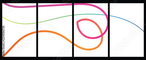 Elegant abstract line vector background with vibrant looping strokes and clean minimalist modern design composition