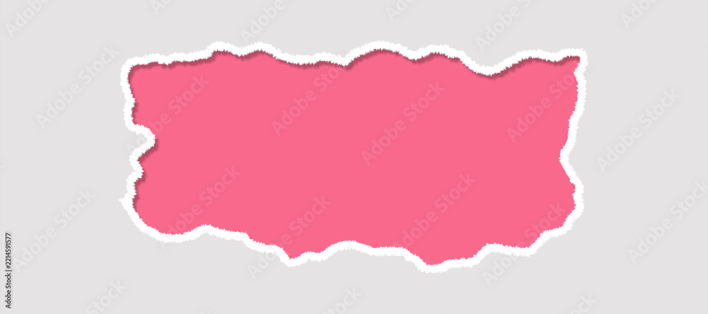 Obraz premium Abstract pink background with irregular edges and a light gray border