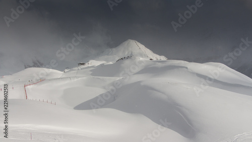 Snow mountain, fresh snow in the Alps, Tirol Austria