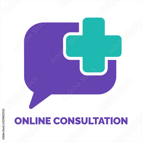 Medical chat consultation icon