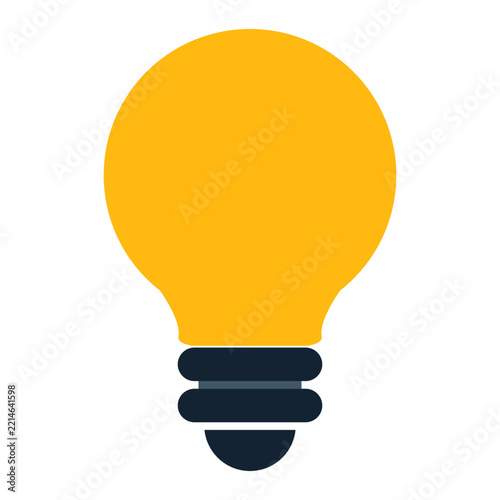 Yellow Light Bulb Idea Vector