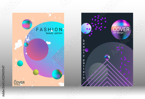 Minimum vector coverage. Set of modern abstract covers. Rich VIP design. Future futuristic template with abstract gradient shapes for the design of banners, posters, booklets, reports, magazines.