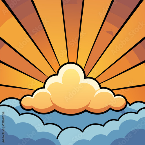 sun with clouds