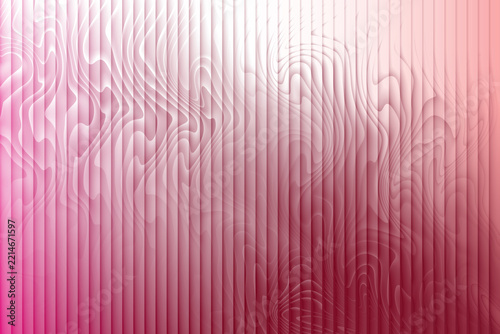 Pink fluted glass texture background, frosted ribbed glass panel with wavy patterns, abstract glass surface