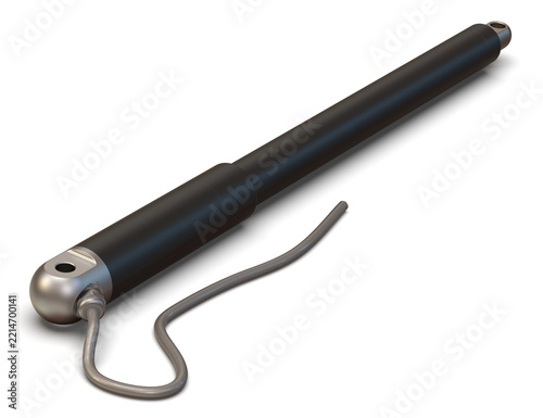 Linear actuator isolated on white