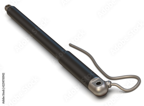Linear actuator isolated on white