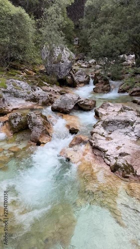 Soca river in Slovenia landscape