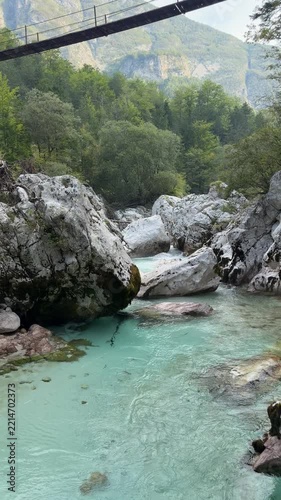 Soca river in Slovenia landscape