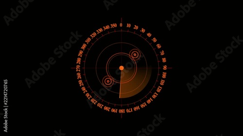Space radar screen showing orbiting satellites around earth