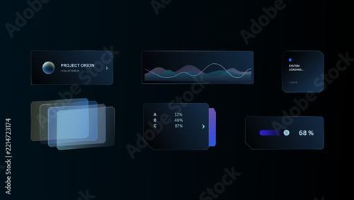Futuristic HUD elements. 