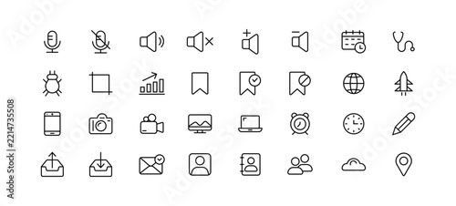 Electronic Devices and Digital Communication Outline Icons