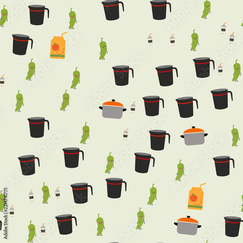 Cute Food and Drink Pattern