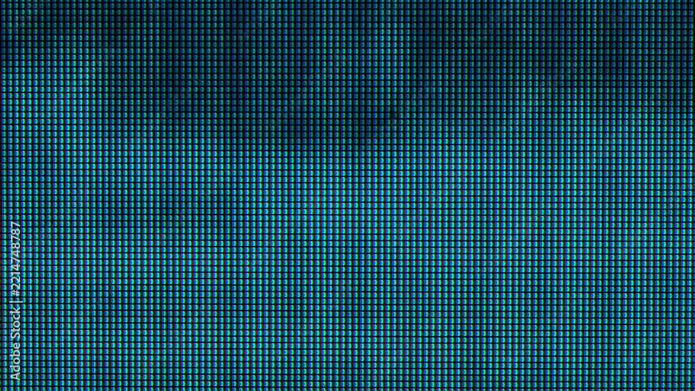 Fototapeta premium Extreme macro of blue and green RGB subpixels on LCD screen
