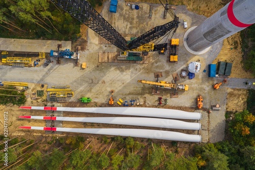 Baustelle für ein Windrad