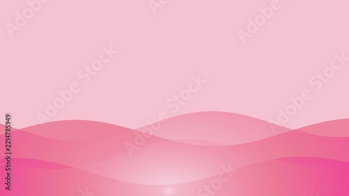 Abstract pink waves flowing across soft pastel background. Animated layered landscape. Minimalist motion graphics. Fluid curves, gradient design, copy space.