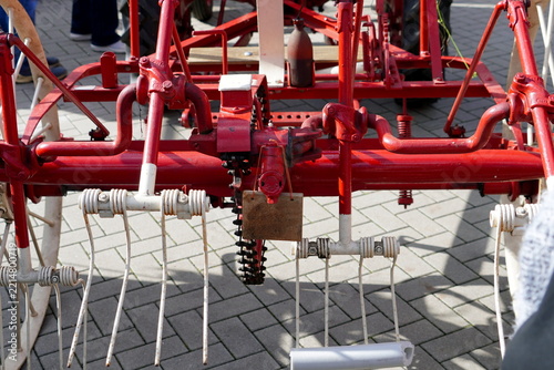vintage tractor details at german thanksgiving
