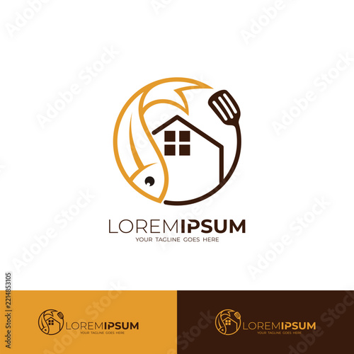 Restaurant logo , seafood logo with simple design vector, business logos