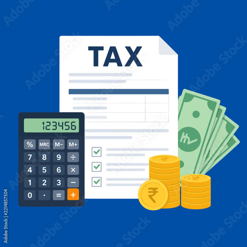 Tax Declaration Form With Indian Rupee Currency Symbols