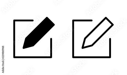 Edit icon vector. edit document sign and symbol. pencil