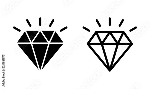 Diamond icon vector. gem icon. crystal stone