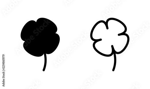 Clover icon vector. four leaf clover icon. Shamrock clover