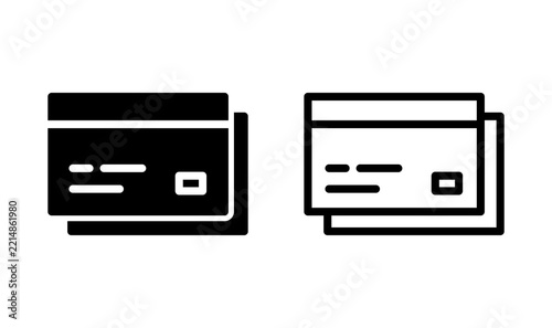 Credit card icon vector. payment icon. debit payment icon