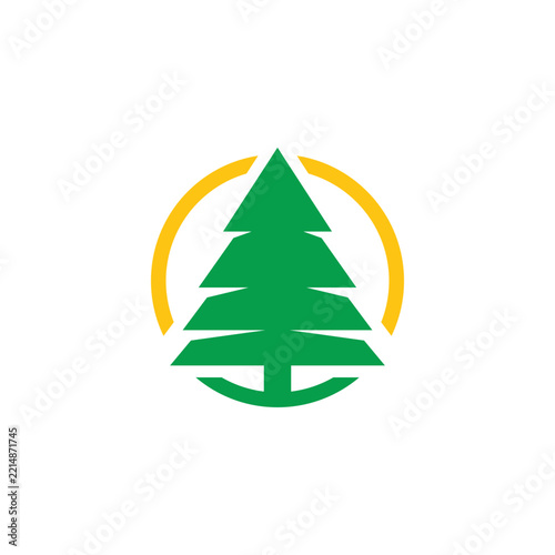pine tree symbol nature icon