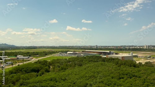 Aerial view of Vitória Airport – Eurico de Aguiar Salles Airport, Espírito Santo, Brazil