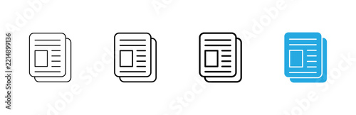 Newspaper icon vector. news paper sign and symbolign