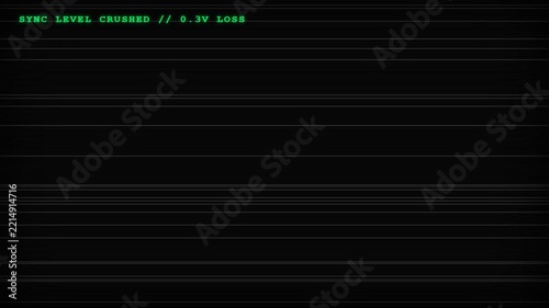 Analog television static and scanlines featuring digital error text