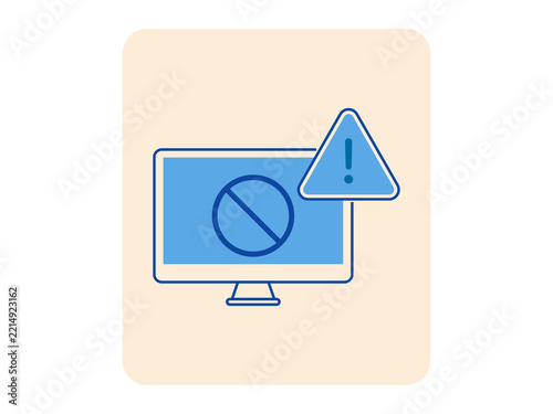 Access denied icon. Authentication icon. Flat vector icon concept.