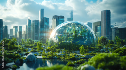 Environmental urban landscape solutions futuristic city eco-solutions