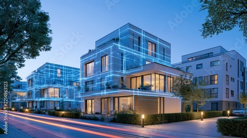 Smart Home Digital Twin and Modern Architecture at Twilight
