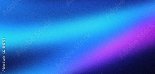 Abstract blue and purple gradient background with grainy texture and soft light leaks, ethereal cyan neon glow for cinematic backdrop, vibrant magenta light streaks on dark blue velvet texture.