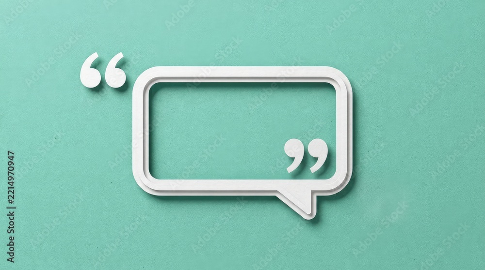 Fototapeta premium Empty speech bubble graphic on light background