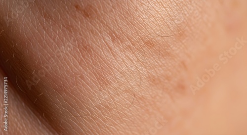 Human Skin Texture Macro with Pores and Fine Hairs for Dermatology Beauty and Skincare Concept