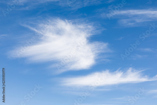 White clouds and blue sky