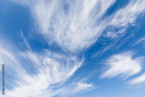 White clouds and blue sky