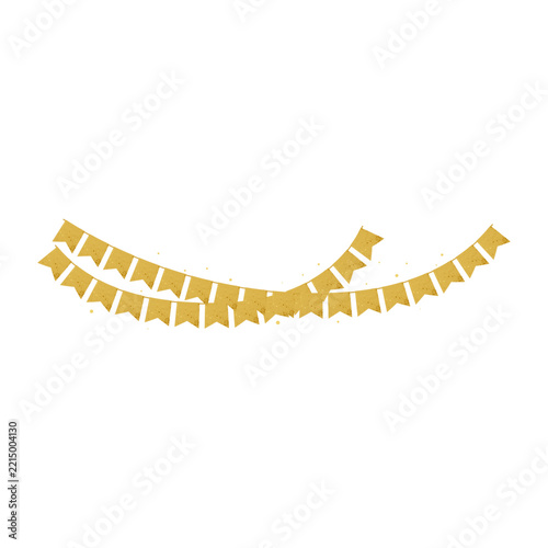 Golden New Year's Eve Bunting