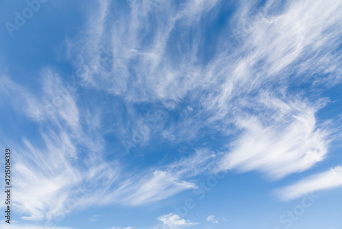 White clouds and blue sky