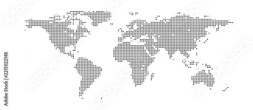 Dotted world map