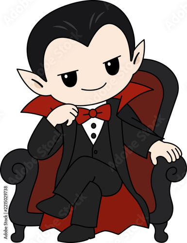 Dracula halloween character cartoon