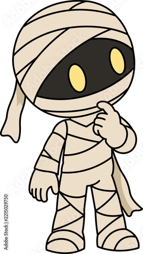 Mummy halloween character cartoon