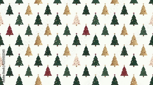 Minimal Christmas Tree Pattern – small elegant trees  