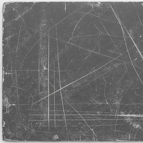 Heavily Scratched Dark Grey Vintage Slate Texture Overlay Background