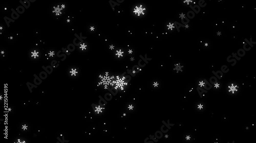 Christmas background of winter snowflakes falling, Falling snowflakes winter background, christmas snowflakes holiday decoration background, Snowfall made of big beautiful snowflakes
