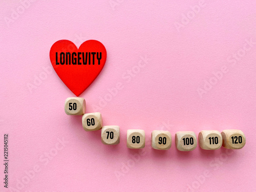 Obraz na plátně Longevity and Life Expectancy Age Scale Concept